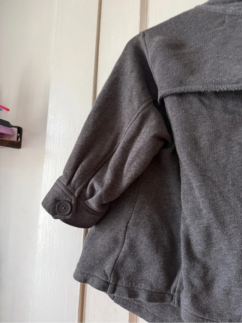 GAP Women's Dark Gray Short Double-Breasted Jacket